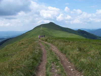 在波兰的 Bieszczady 山