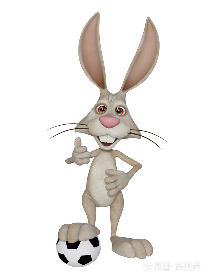 复活节兔子的足球运动员