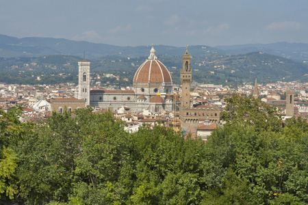 佛罗伦萨，意大利 Duomo 大教堂与城市景观
