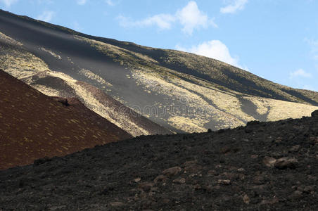 埃特纳火山景观，西西里岛。