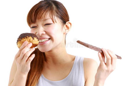 贪吃的女人照片