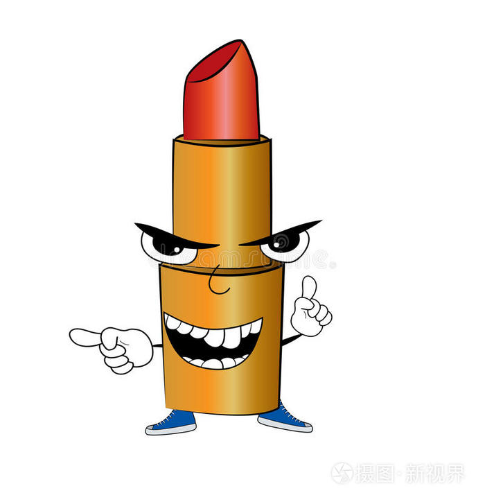 愤怒的口红卡通