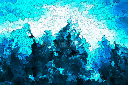 海藻抽象画