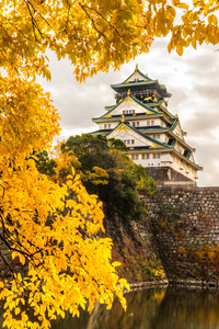 大阪城堡在大阪，日本