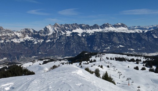 滑雪场 Flumserberg 和 Churfirsten