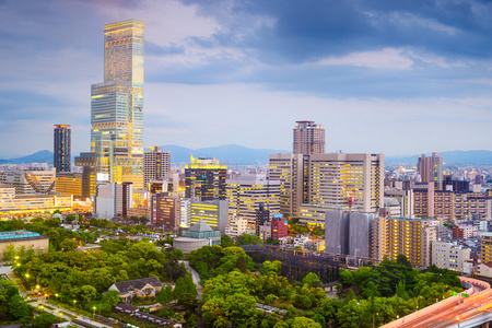 大阪，日本城市景观