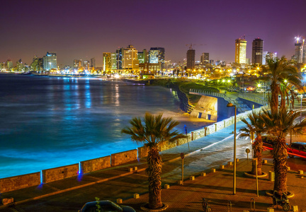 特拉维夫。jaffa 的夜景