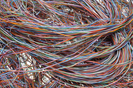 网络电缆，电线在电信系统