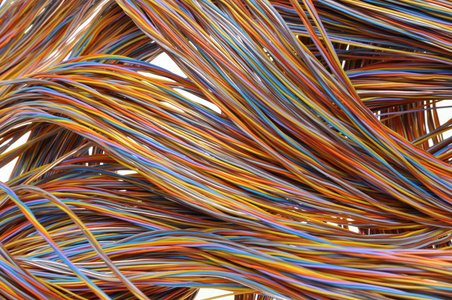 网络电缆，电线在电信系统