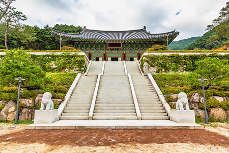 在韩国传统建筑老建筑宫殿