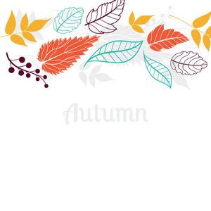 秋叶飘落的叶子背景。可以用于壁纸，设计邀请卡 web 页的背景，封面笔记本，日记，时装设计，设计的器具