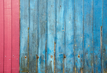 蓝色和红色的木板纹理