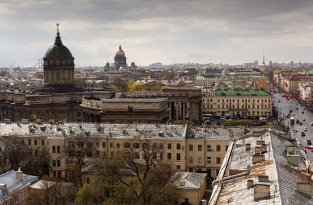 圣彼得斯堡。从最高点的城市风景。俄罗斯