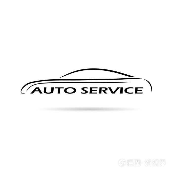 汽车抽象线矢量设计概念