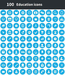 100 教育图标