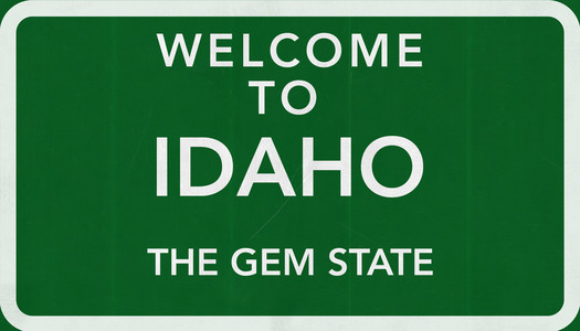 欢迎来到爱达荷州道路标志