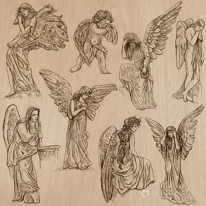 天使-手绘矢量包