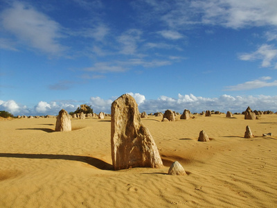 石峰在 Nambung 国家公园