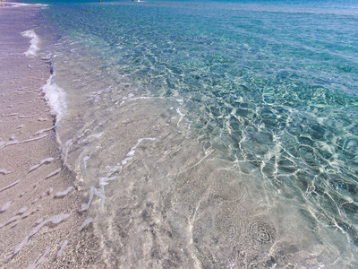 海湾地区的 orosei 撒丁岛 cala berchida 海滩的风景