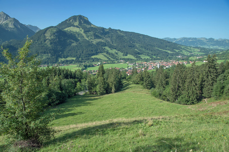 在接近纽伦堡和 Sonthofen，Allgaeu，德国巴伐利亚的坏朗