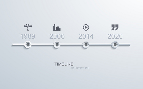 矢量现代时间线图表