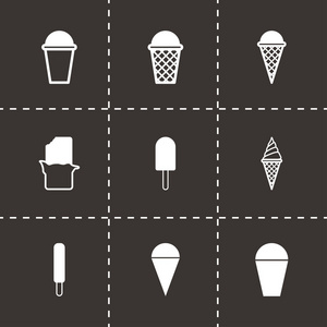 矢量冰淇淋图标集