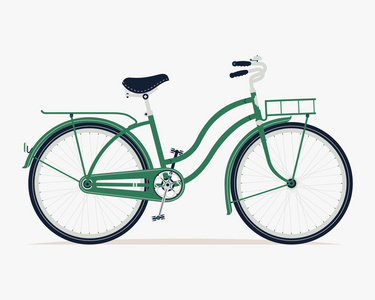 复古绿色自行车
