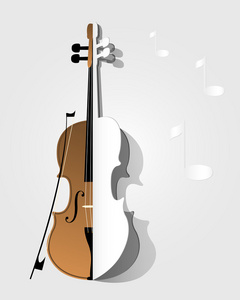 棕色和白色的小提琴
