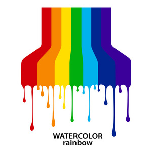 从流动下油漆风格 grunge 艺术设计中的彩虹