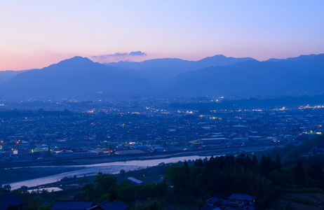 饭田市的黄昏