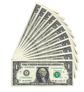 一张美元钞票图片