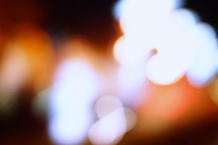 道路光线模糊背景与 bokeh