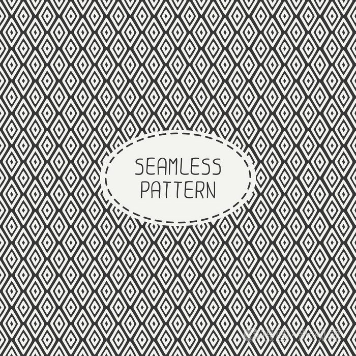 几何线条无缝图案菱形正方形纸的剪贴簿平铺美丽的矢量图背景手绘涂鸦