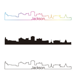 Jackson 天际线直线型，彩虹
