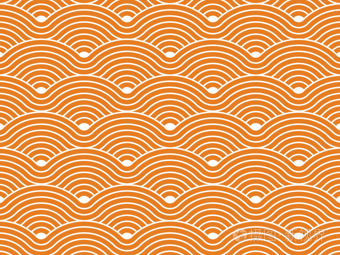 几何重复弯曲波浪花纹纹理背景.矢量图形图模板