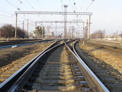 曲线轨道角铁路照片