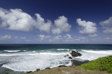 海滩在 ile aux 芬岛