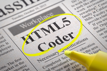 Html 5 编码器工作在报纸上