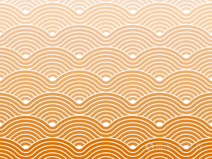 炫彩几何无缝重复矢量曲线波浪花纹纹理背景矢量图形插画