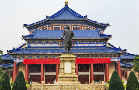 中国广东省广州市先生纪念馆太阳照片