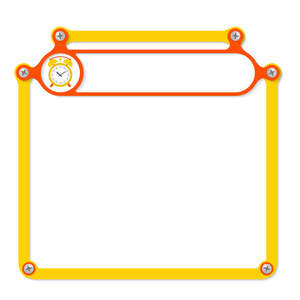 黄色框与螺钉和红框的标题文本图片