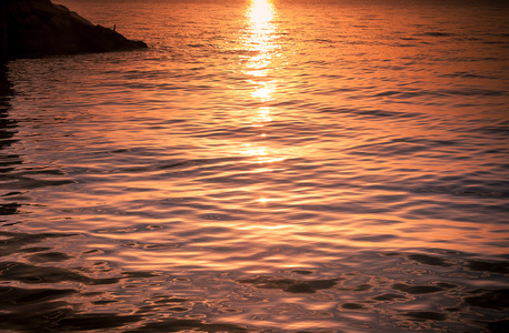 在地中海海上日落