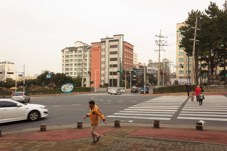 城市风景在济州岛屿韩国图片