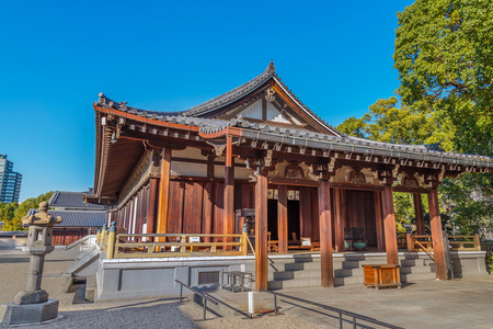 在日本大阪举行的四天王寺 Taisahiden 大厅