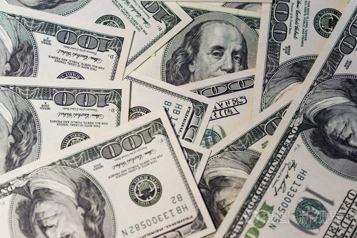 100美元的钞票的背景