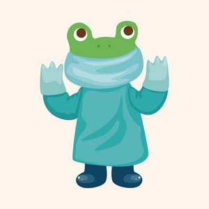 青蛙元素动物青蛙医生卡通主题元素照片