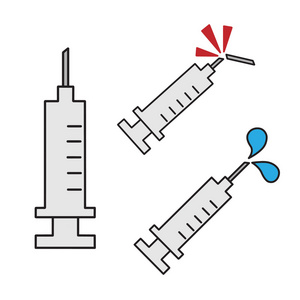 一套注射器图标