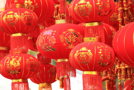 新春灯笼的图片喜迎新春中国特色吉祥红灯笼照片