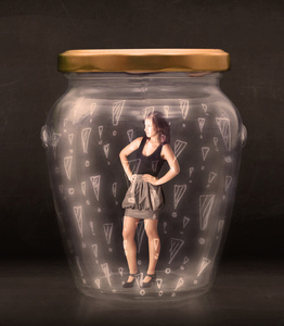 女商人被困在 jar 与感叹号概念