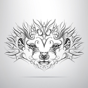 刺猬在装饰的头照片